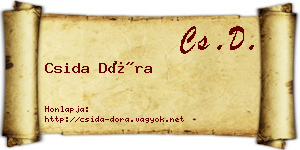Csida Dóra névjegykártya
